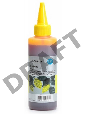 Чернила Cactus CS-I-CC643Y желтый (100мл) HP DeskJet D1663/D2563/D2663/D5563/F2423/F2483/F2493