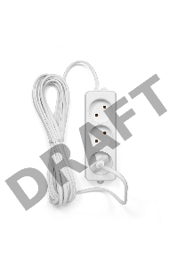 Удлинитель Гарнизон EL-E3-W-5, 3 розетки допустимый ток 6А, длина 5м