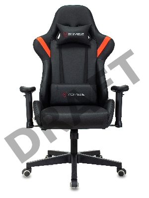 Кресло игровое Zombie Formula черный/красный эко.кожа крестов. пластик