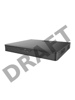 Видеорегистратор Uniview IP 16-ти канальный 4K с 16 PoE портами; Входящий поток на запись до 320Мбит/с; Поддерживаемые форматы сжатия: Ultra 265/H.265/H.264; Запись: разрешение до 4K; HDD: 2 SATA3 до