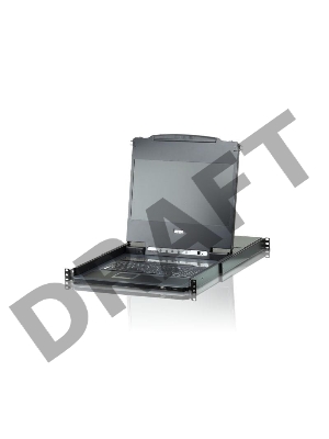 ATEN Single Rail 8-Port DVI FHD LCD KVM Switch