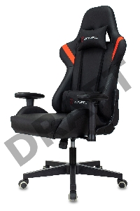 Кресло игровое Zombie Formula черный/красный эко.кожа крестов. пластик