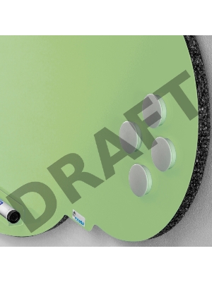 Демонстрационная доска Rocada SkinColour Cloud 6451-230 магнитно-маркерная лак 100x150см зеленый