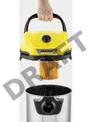 Строительный пылесос Karcher WD 3 S V-17/4/20 1000Вт (уборка: сухая/сбор воды) желтый