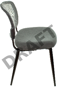 Стул для кухни Бюрократ KF-8 серый металл черный на ножках (KF-8/GREY)