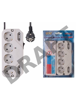 Сетевой фильтр Most СHV 5м (6 розеток) белый (коробка)