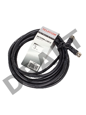 Кабель соединительный антенный RG59 F-male--F-male 3м, Telecom (TAN9520-3M)
