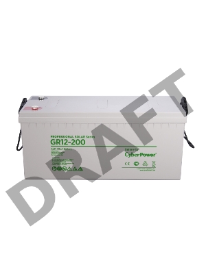 Батарея PS solar (gel) CyberPower GR 12-200 / 12 В 200 Ач Battery CyberPower Professional solar series (gel) GR 12-200 / 12V 200 Ah