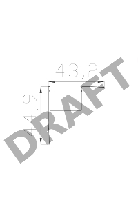 Профиль накладной алюминиевый 4345-2, 2 м REXANT