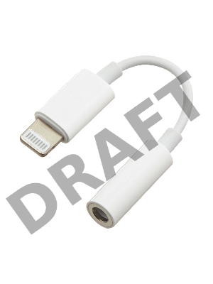 Переходник USB Cablexpert CCA-LM3.5F-01-W, Lightning/Jack3.5F, белый