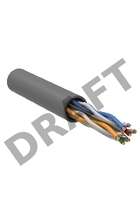 Кабель связи витая пара U/UTP, кат.6 4x2х23AWG solid, LSZH, 305м, серый Кабель связи витая пара U/UTP, кат.6 4x2х23AWG solid, LSZH, 305м, серый