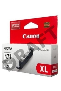 Картридж Canon CLI-471GY XL (0350C001), серый повышенной емкости, 11 мл, до 289 цв.фото 10х15, для Pixma iP7240/ MG5440/MG5740/MG6340/MG6840/MG7740/ TS5040/TS6040/TS8040/TS9040 (CLI-471XLGY / CLI-471XL GY)