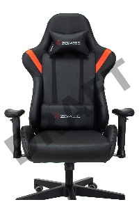 Кресло игровое Zombie Formula черный/красный эко.кожа крестов. пластик