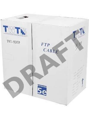 Кабель информационный Lanmaster TWT-5EFTP кат.5е SF/UTP общий экран в оплётке 4X2X24AWG PVC внутренний 305м серый