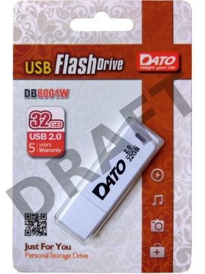 Флеш Диск Dato 32Gb DB8001 DB8001W-32G USB2.0 белый