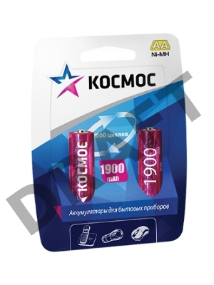 Аккумулятор Космос R6 NI-MH, 1900 мАч, 2 BL