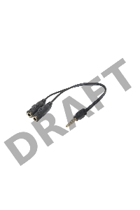 Переходник Defender Headset Jack 2*3.5jack—3.5 4pin jack 0,15м
