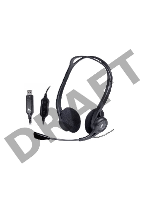 Наушники с микрофоном Logitech 960 черный 2.4м накладные оголовье (981-000100)