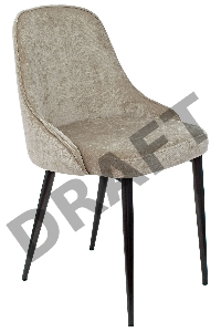 Стул для кухни Бюрократ KF-5 песочный Light 21 металл черный на ножках (KF-5/LT21)