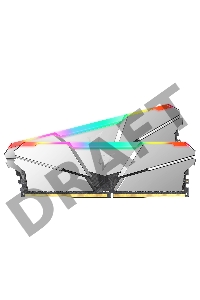 Модуль памяти DDR4 Netac Shadow RGB 16GB (2x8GB) 3600MHz CL16 1.35V / NTSRD4P36DP-16S / Silver / with radiator