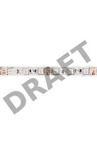 LED лента открытая, 10 мм, IP23, SMD 5050, 60 LED/m, 12 V, цвет свечения RGB
