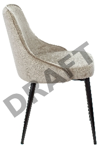 Стул для кухни Бюрократ KF-5 песочный Light 21 металл черный на ножках (KF-5/LT21)