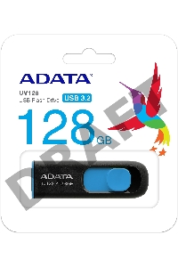 Флеш Диск 128GB ADATA UV128, USB 3.0, черный/синий