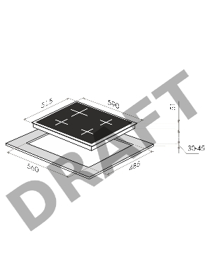 Варочная комбинированная панель MAUNFELD EEHE.64.4B