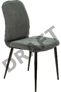 Стул для кухни Бюрократ KF-3_2 комплект 2шт серый Alfa 44 металл черный на ножках (KF-3/ALFA44_2)