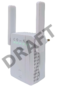 Повторитель беспроводного сигнала Digma D-WR300 10/100BASE-TX белый (упак.:1шт)
