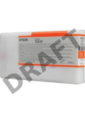 Картридж струйный Epson C13T653A00 оранжевый для Stylus Pro 4900 (200ml)