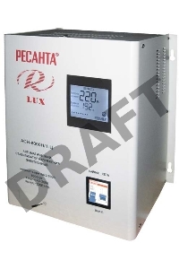 Стабилизатор напряжения Ресанта АСН-8 000 Н/1-Ц 63/6/17 Стабилизатор Lux {220В±8%, Габ. 305х190х360, Вес 15кг}