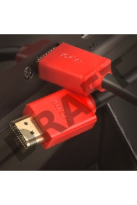 Кабель GCR 1.0m HDMI версия 1.4, черный, красные коннекторы, OD7.3mm, 30/30 AWG, позолоченные контакты, Ethernet 10.2 Гбит/с, 3D, 4K GCR-HM450-1.0m, экран