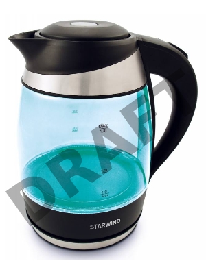 Чайник электрический Starwind  SKG2219 1.8л. 2200Вт бирюзовый (корпус: стекло)