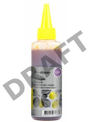 Чернила Cactus CS-I-BT5000Y желтый 100мл для Brother DCP-T300, DCP-T500W,DCP-T700W, MFC-T800W