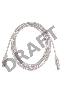 Кабель USB2.0 Buro USB2.0-AM/BM-3-TRANS USB A (m)/USB B (m) 3м