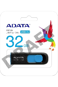 Флеш Диск AData 32Gb UV128 AUV128-32G-RBE USB3.0 синий/черный