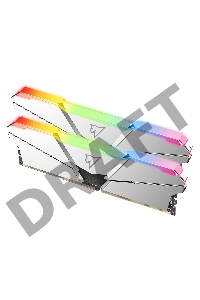 Модуль памяти DDR4 Netac Shadow RGB 16GB (2x8GB) 3200MHz CL16 1.35V / NTSRD4P32DP-16SC / Silver / with radiator