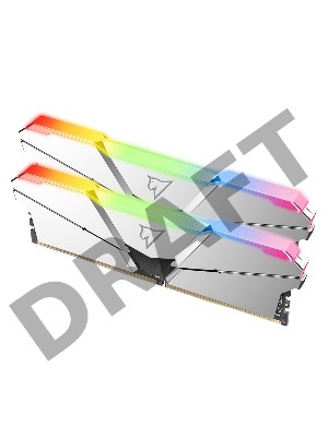 Модуль памяти DDR4 Netac Shadow RGB 16GB (2x8GB) 3200MHz CL16 1.35V / NTSRD4P32DP-16SC / Silver / with radiator