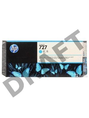 Картридж струйный HP 727 F9J76A голубой для HP DJ T1500/T1530/T2500/T2530/T920/T930 (300мл)