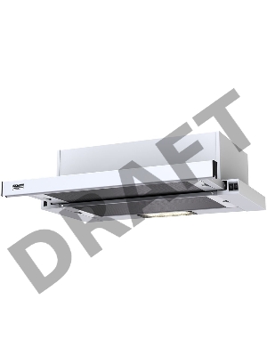 Вытяжка встраиваемая Krona Kerry 600 белый управление: кнопочное (1 мотор)