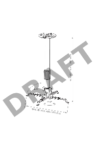 Крепление потолочное Kromax  PROJECTOR-300 серый для проектора, 2 ст свободы, наклон 30°, вращение на 360°, от потолка 650-1100 мм, нагрузка до 10 кг