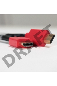 Кабель GCR 1.8m HDMI версия 1.4, черный, красные коннекторы, OD7.3mm, 30/30 AWG, позолоченные контакты, Ethernet 10.2 Гбит/с, 3D, 4K GCR-HM450-1.8m, экран