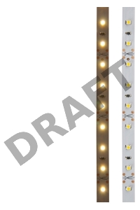 LED лента открытая, 8 мм, IP23, SMD 2835, 60 LED/m, 12 V, цвет свечения теплый белый