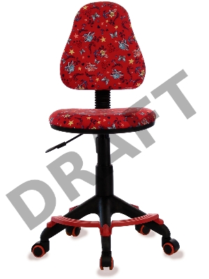 Кресло детское Бюрократ KD-4-F/ANCHOR-RD красный якоря колеса красный