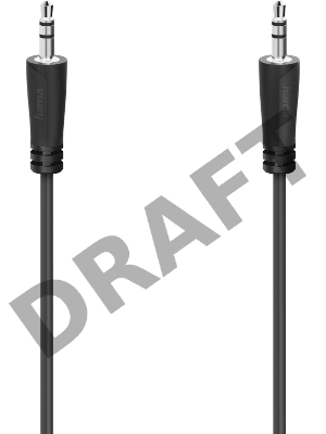 Кабель аудио Hama H-205115 Jack 3.5 (f)/Jack 3.5 (f) 0.75м. черный (уп.:1шт) (00205115)