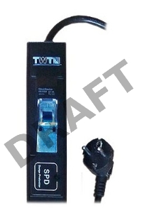 Вертикальный блок розеток, 20xC13, 250V, 16A, шнур 3 метра, вилка Schuko