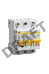 Авт. выкл. Iek MVA20-3-020-C  ВА47-29 3Р 20А 4,5кА х-ка С ИЭК