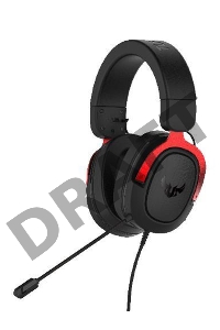 Игровые наушники ASUS TUF Gaming H3  чёрно-красные (7.1 виртуально, 50мм, неодимовые магниты, 32 Ом, 20~20000 Гц, микрофон, USB, PC, Mac, PS4, Nintendo Switch, Xbox One, 90YH02AR-B1UA00)