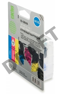 Картридж струйный Cactus CS-CB338 трехцветный для №141XL HP DeskJet D4263/D4363/D5360 (18ml)